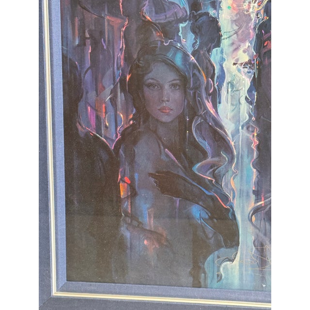 Early 21st Century John Pitre Ap Signed 19/100 Limited Edition Night Street Framed Print For Sale - Image 5 of 11