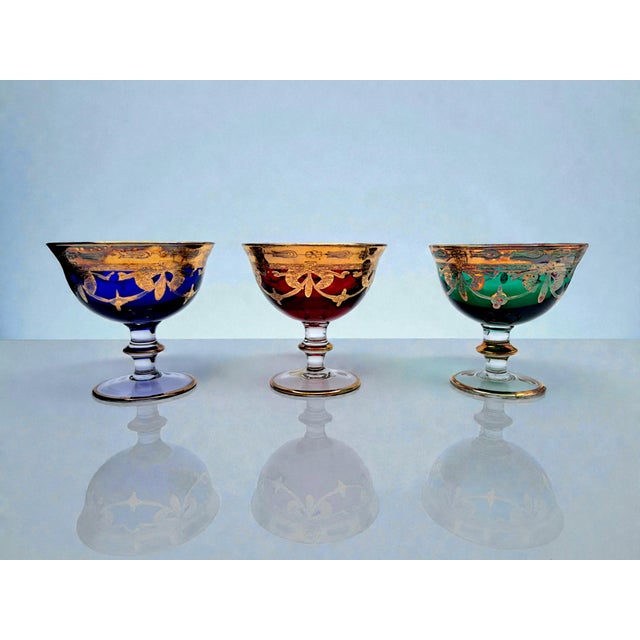 1970s Colored Murano Glass Cups from Manifattura Di Murano, 1970s, Set of 6 For Sale - Image 5 of 9