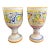 1970s Italian Style Scrolling Ceramic Pedestal Cups - A Pair For Sale