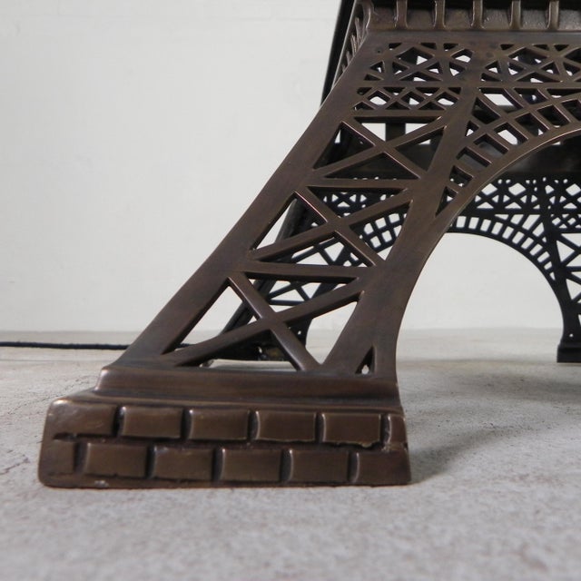 Large High Bronze Eiffel Tower with Lighting, 1970s For Sale - Image 6 of 18