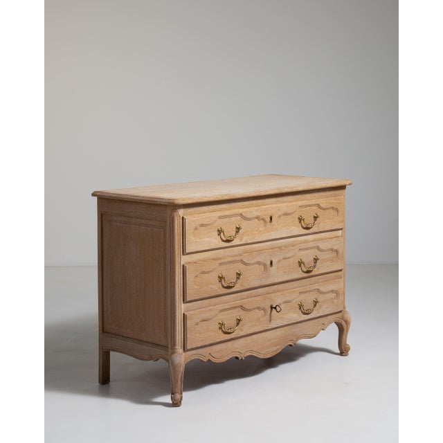 Brown Louis XV Oak Chest of Drawers, Rococo Style, France, Circa 1970 For Sale - Image 8 of 16