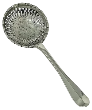 Dutch Silver Sugar Sifter Serving Spoon by Th.H. Saakes, 1918