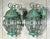 Funky Vintage Pair of Solid Brass Verdigris Wall Lanterns - 14”h X 7” W X 8”.5 D For Sale - Image 9 of 17