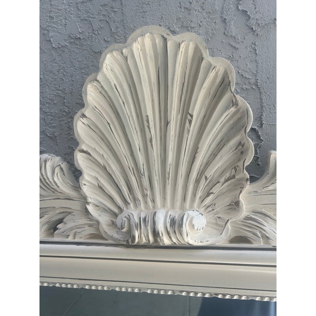 Palm Beach Regency Style Mirror With Shell Detail For Sale - Image 9 of 10