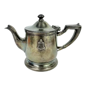 1920s Stevens Hotel Silver Soldered Tea Pot
