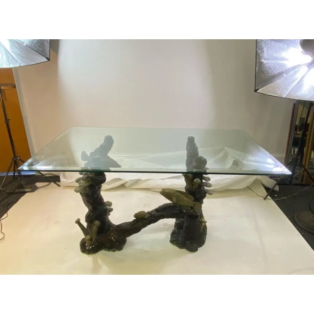 Modern Modernist Bronze Sculptural Sea Scape Console Table For Sale - Image 3 of 10