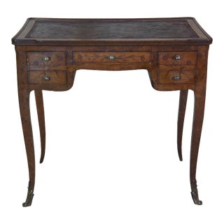 Antique French Louis XV Walnut Ormalu Inlaid Vanity For Sale