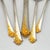 Late 20th Century Late 20th Century Oneida Cube “Golden Damask Rose” Stainless Flatware 50 Pieces (Service for 9 With Hostess Pieces and Storage Chest) For Sale - Image 5 of 18
