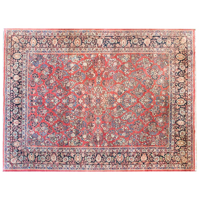 Textile Early 20th Century Persian Sarouk Rug For Sale - Image 7 of 15
