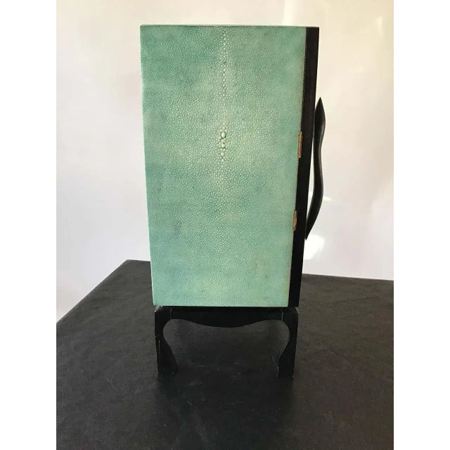 R & Y Augousti Shagreen Jewelry Box For Sale - Image 9 of 13