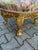 French 1960 French Louis XVI Gold Beech Pink Damask Bench For Sale - Image 3 of 7