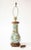 Chinoiserie A Tall English Chinoiserie Celadon Decalcomania Glass Lamp For Sale - Image 3 of 7