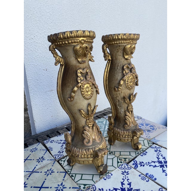 19th Century Ornaments in Chestnut, Set of 2 For Sale - Image 3 of 18