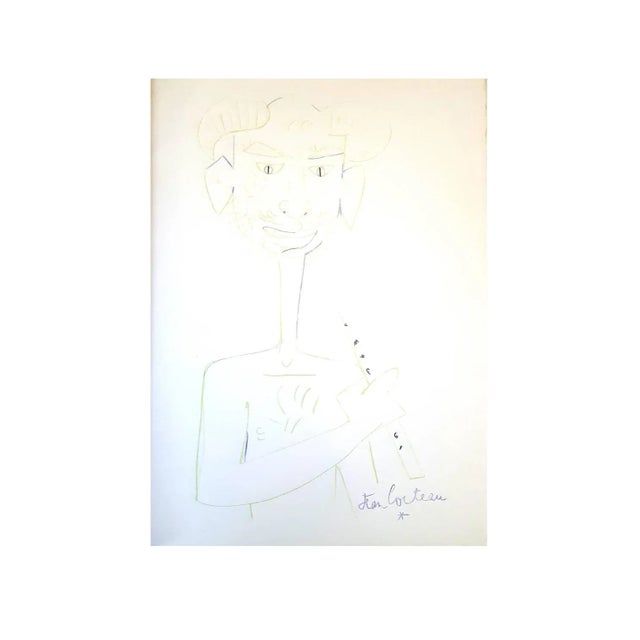 Jean cocteau - marine mountains - original lithograph dimensions: 38 x 28 cm edition: 200 in rives from: cocteau. — verdet...