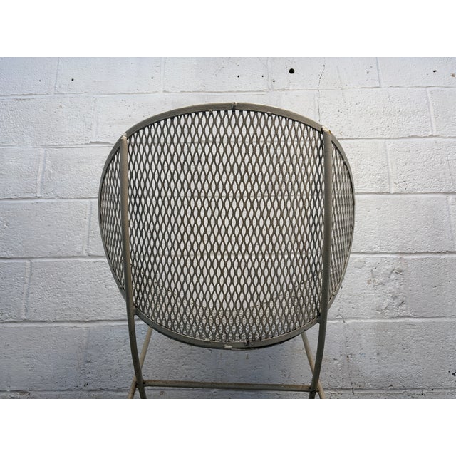 Mid 20th Century Pair of Italian White Metal Clamshell Outdoor Chairs by Tempestini, Attributed For Sale - Image 14 of 14