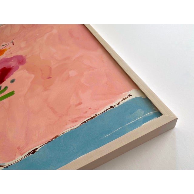 Helen Frankenthaler Vintage Abstract Expressionist Framed Limited Edition Large Fine Art Silkscreen Print " Flirt " 1995 For Sale - Image 9 of 12