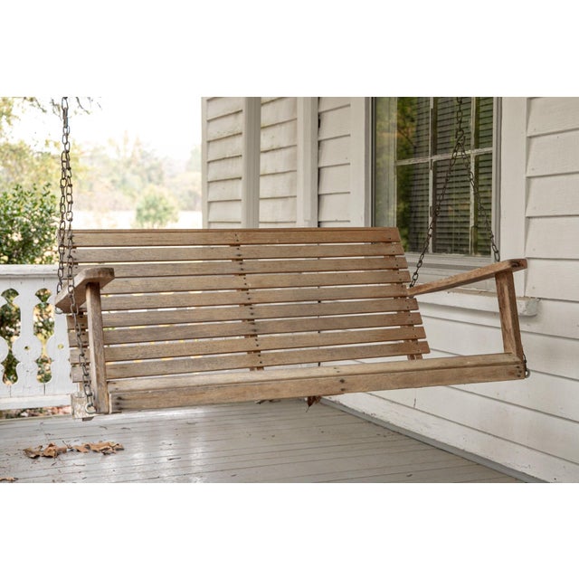 A Classic Teak Porch Swing For Sale - Image 10 of 10