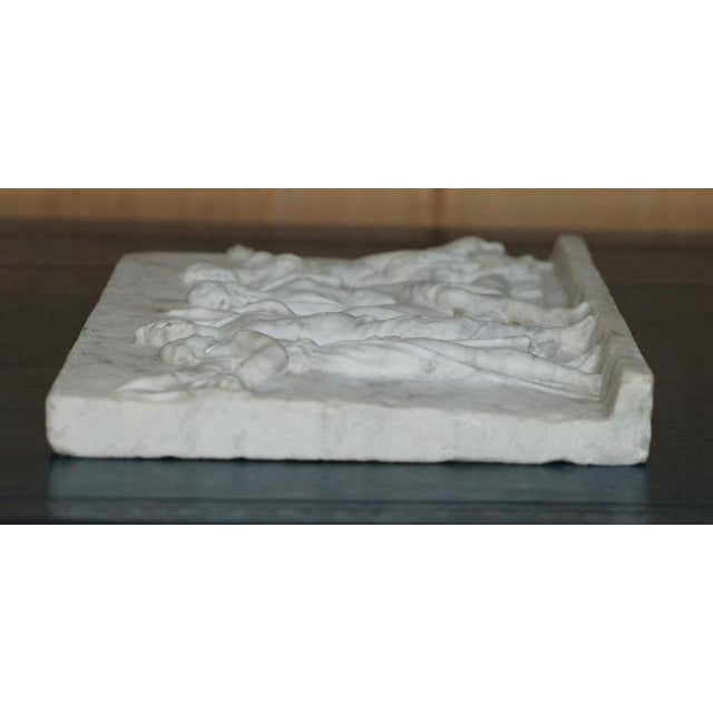 Stone Antique Roman Style Marble with the Courtesans after Alcibiades For Sale - Image 7 of 11