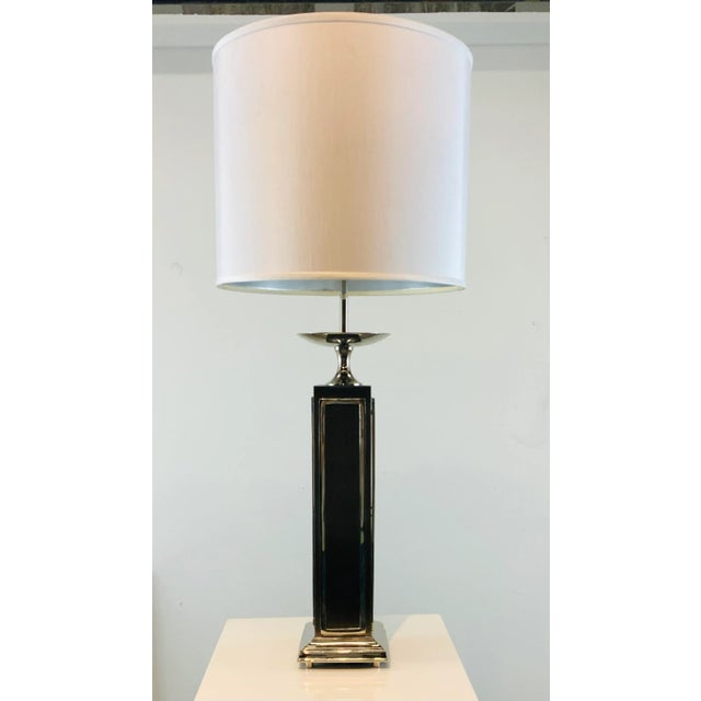 Silver Global Views Modern Polished Nickel Grecco Table Lamp For Sale - Image 8 of 8