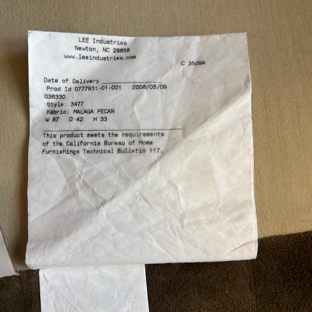 Olive Lee Industries Custom Velvet Sofa Set (3895-03) For Sale - Image 8 of 11