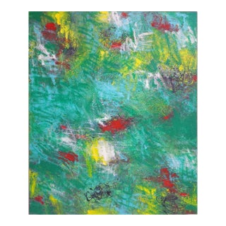 Mirtha Moreno Large Oil Painting on Canvas Titled: “Emerald City” 2015 For Sale