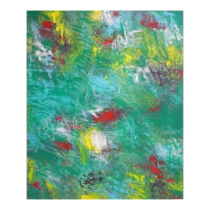 Mirtha Moreno Large Oil Painting on Canvas Titled: “Emerald City” 2015