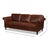 English Rolled Arm Leather Sofa in Chestnut Brown For Sale - Image 9 of 9