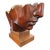 Stunning Large Mid Century Neoclassical Carved Wood Head Signed Macias Mexican Artist For Sale