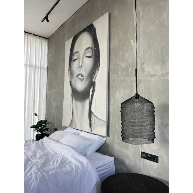 A bewitching minimalistic handcrafted knitted lamp for a stylish interior. The product is handmade from stainless wire and...