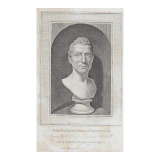 Antique Duke of Ellington Bust Engraving For Sale