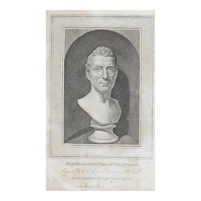 Antique Duke of Ellington Bust Engraving For Sale