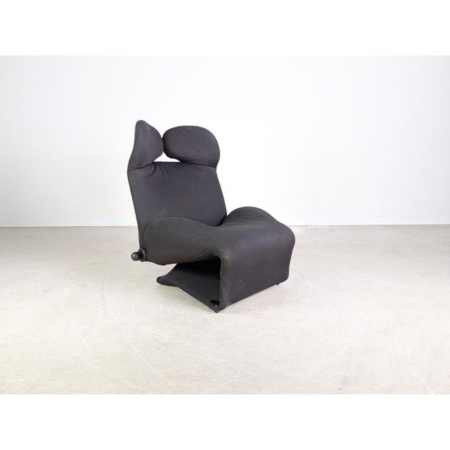 Textile Wink Chair in Black Fabric from Cassina For Sale - Image 7 of 10
