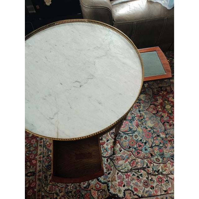 Wood Late 19th Century Antique French Louis XVI Table Bouillotte For Sale - Image 7 of 12