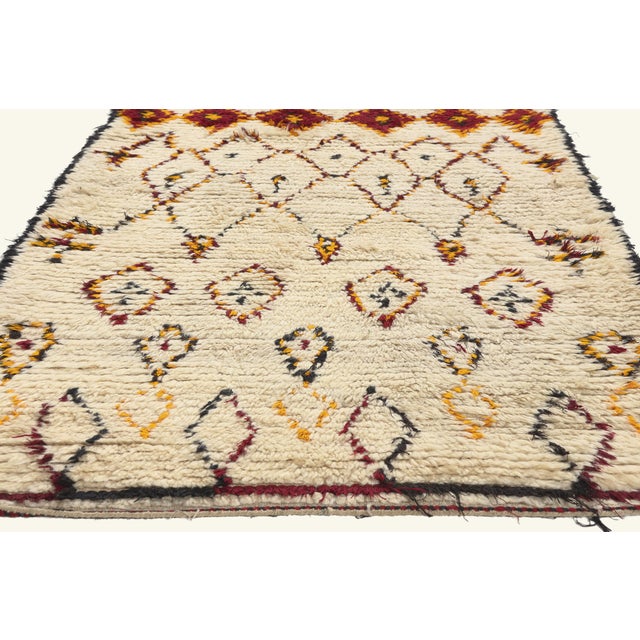 Berber Tribes of Morocco Vintage Azilal Boucherouite Moroccan Rug, 03'04 X 08'04 For Sale - Image 4 of 10