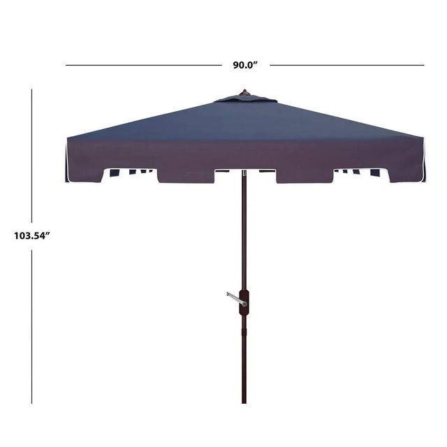 Contemporary Zimmerman 7.5 Square Umbrella - Navy/White For Sale - Image 3 of 4