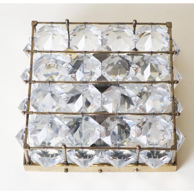 Diamond Scone in Lead Crystal and Brass from Palwa, 1950s For Sale - Image 3 of 18