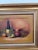 1980s Vintage Original Still Life Art Fruit & Wine Signed & Framed by Artist For Sale - Image 5 of 10