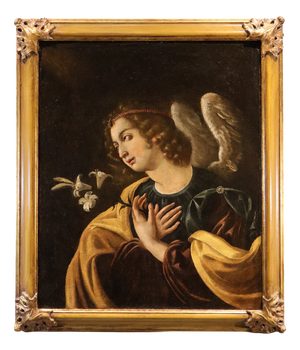 After Lucrina Fetti, The Announcing Angel Fetti, 17th Century, Oil Painting on Canvas, Framed