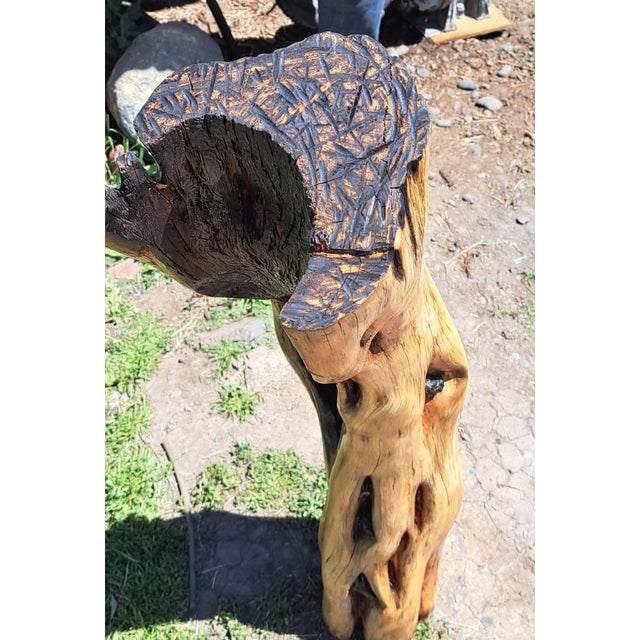 Hand Carved Wood Pedestal For Sale - Image 12 of 12