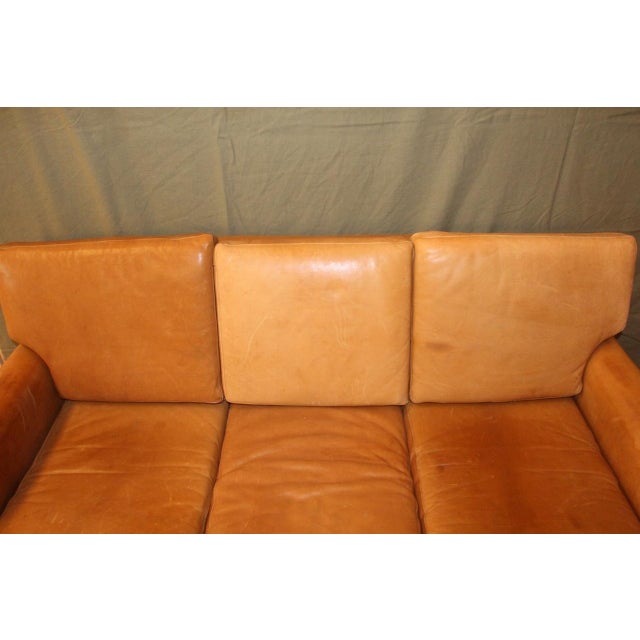 Animal Skin Havana Leather Club Sofa, 1970s For Sale - Image 7 of 11