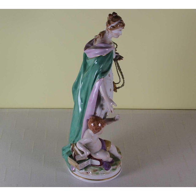 KPM Porcelain 1960’s Vintage KPM Hand Crafted Figurine-Justice For Sale - Image 4 of 11