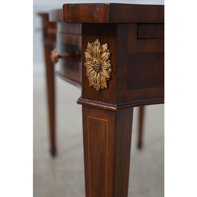Maitland Smith Leather Top Games Table For Sale - Image 11 of 18
