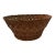 Vintage Artisan Handcrafted Round Rattan Basket For Sale