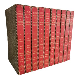 1950s Career Institute Course in Practical English Books- Set of 10 For Sale