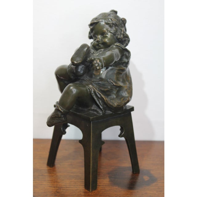 Juan Clara, Young Girl, 1890s, Bronze For Sale - Image 9 of 10