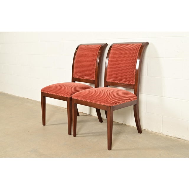 Smith & Watson Regency Carved Mahogany Side Chairs or Dining Chairs, Pair For Sale - Image 14 of 14