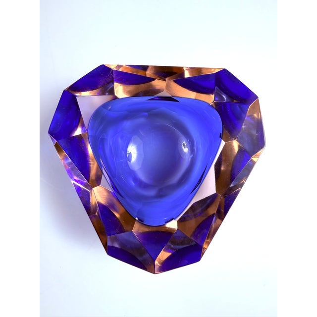 Large Murano Glass Ashtray in Sommerso Technique, Italy, 1960s For Sale - Image 11 of 13