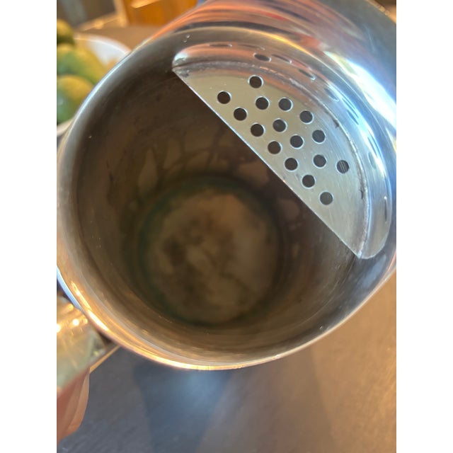 Metal Vintage Sheffield Silver Co. Silverplate Ice Lip Water Pitcher / Bar Pitcher – Made in Usa For Sale - Image 7 of 8