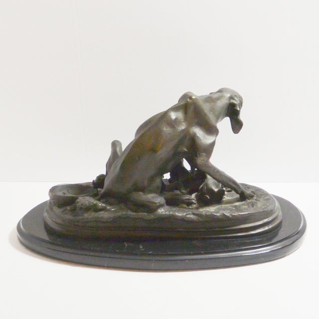 Mid 19th Century 19th-Century French Bronze "Bitch With Pups" Sculpture by Pierre-Jules Mêne For Sale - Image 5 of 11