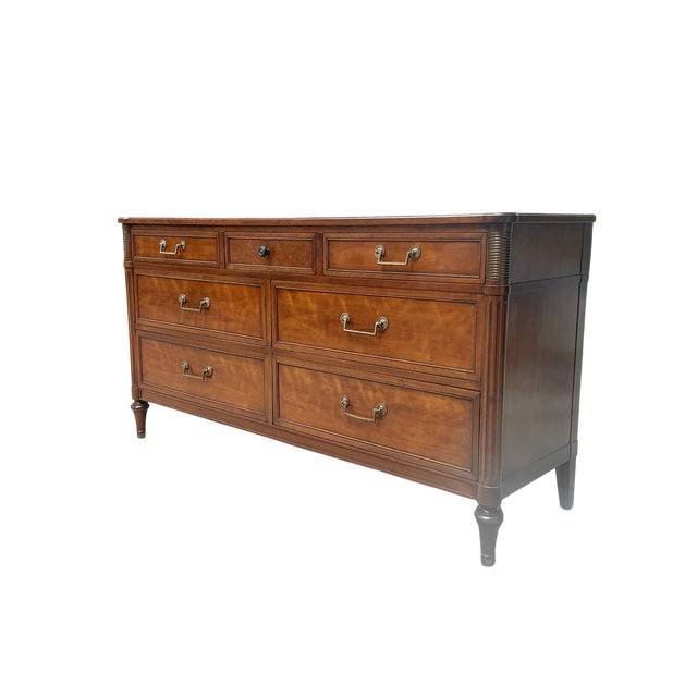1960's Kindel Furniture Belvedere French Regency Louis Walnut Dresser For Sale - Image 14 of 15